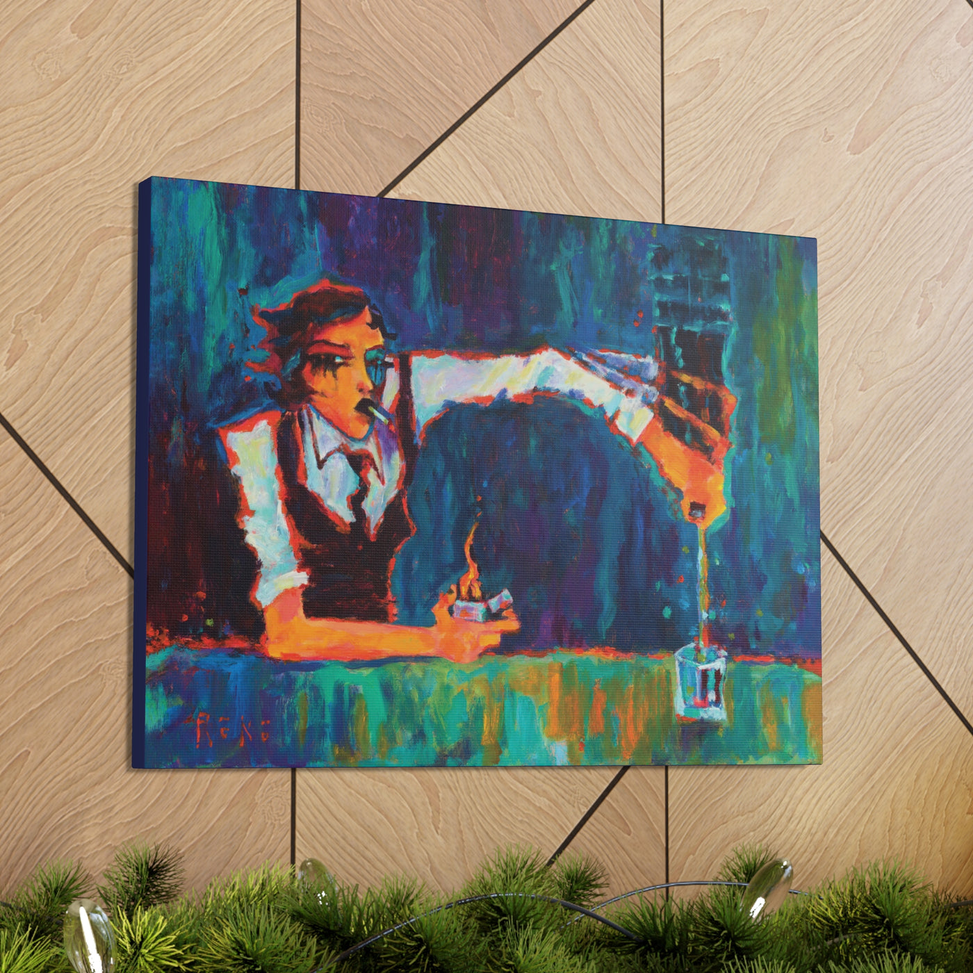 "Female Heavy Pour" by Tony Roko, Canvas Gallery Wrap