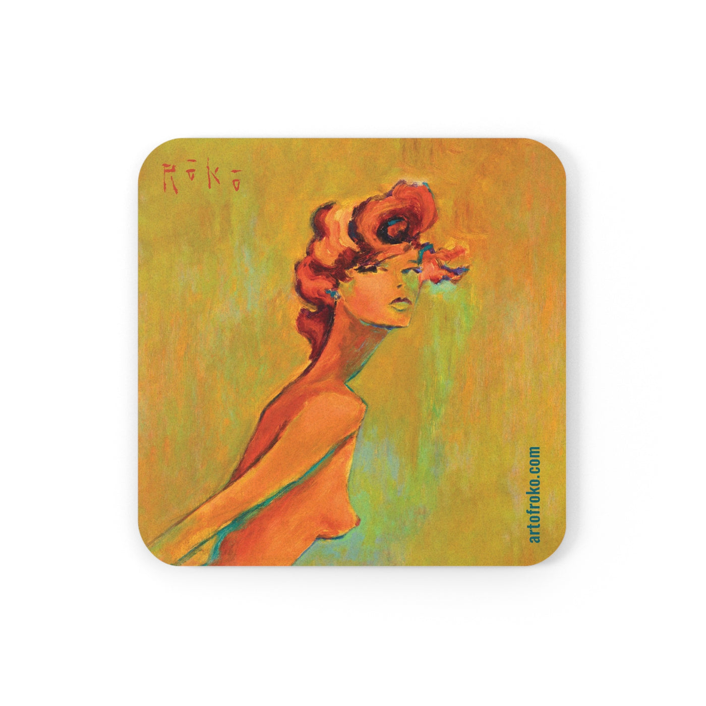 "Backstage" by Tony Roko Cork Back Coaster