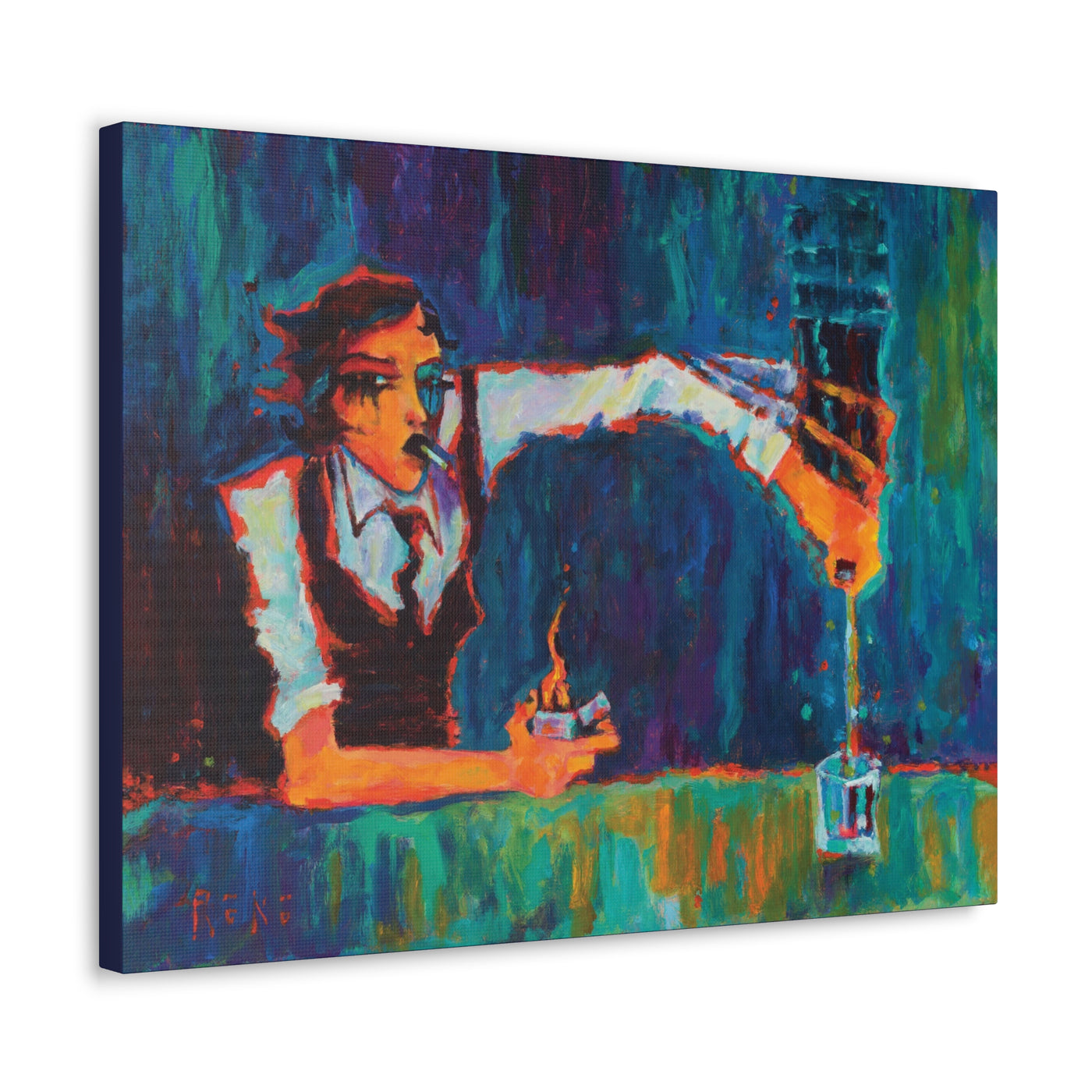 "Female Heavy Pour" by Tony Roko, Canvas Gallery Wrap