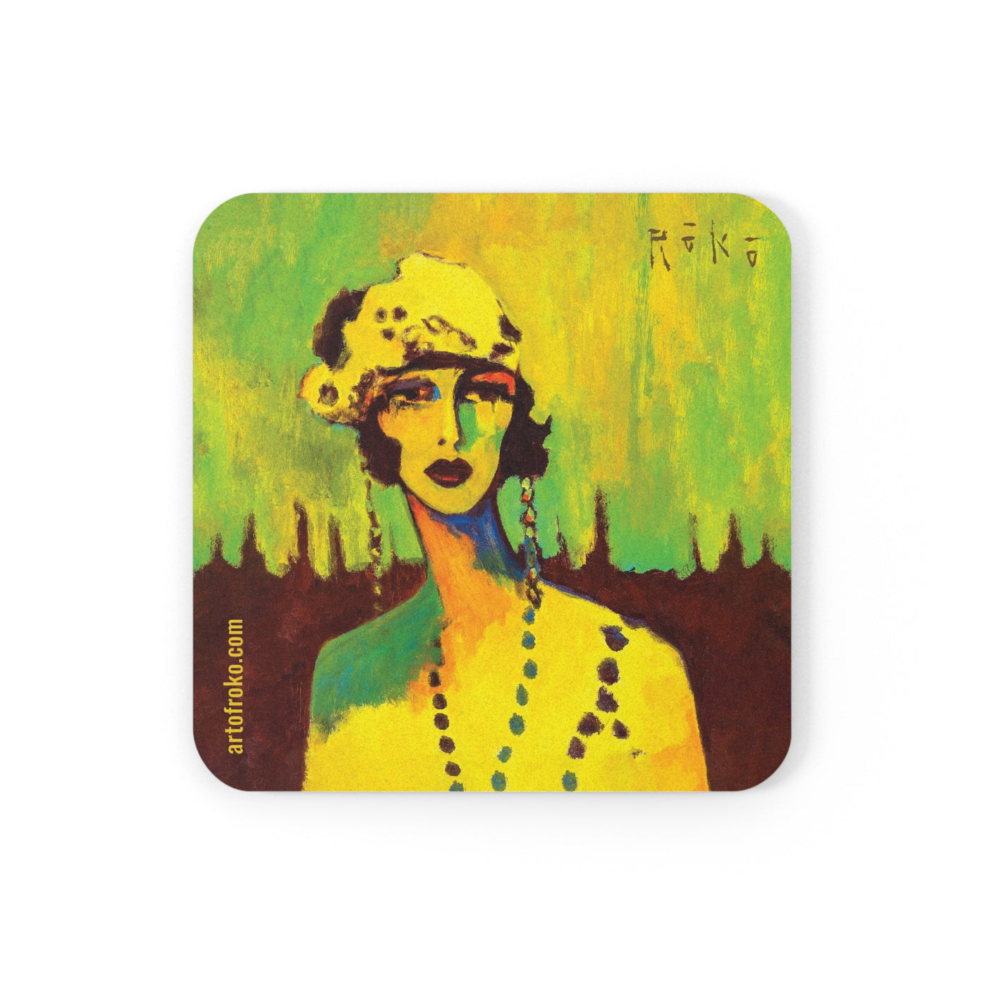 "Golden Era" by Tony Roko Cork Back Coaster