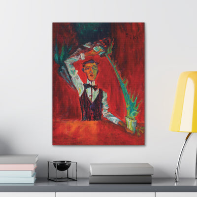 "Blue Blazer" by Tony Roko, Canvas Gallery Wrap