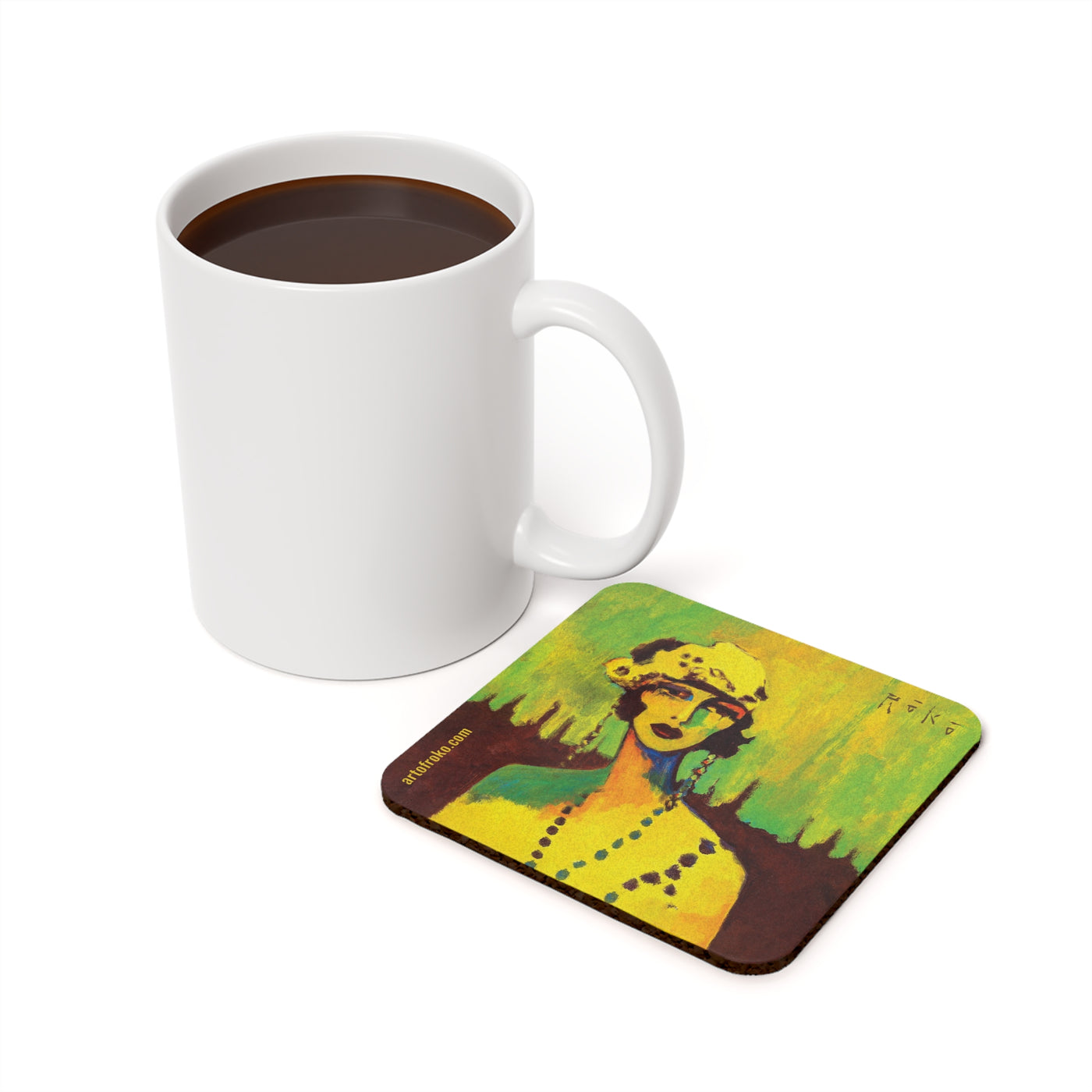 "Golden Era" by Tony Roko Cork Back Coaster