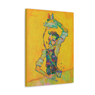 "Le Barista" by Tony Roko, Canvas Gallery Wrap