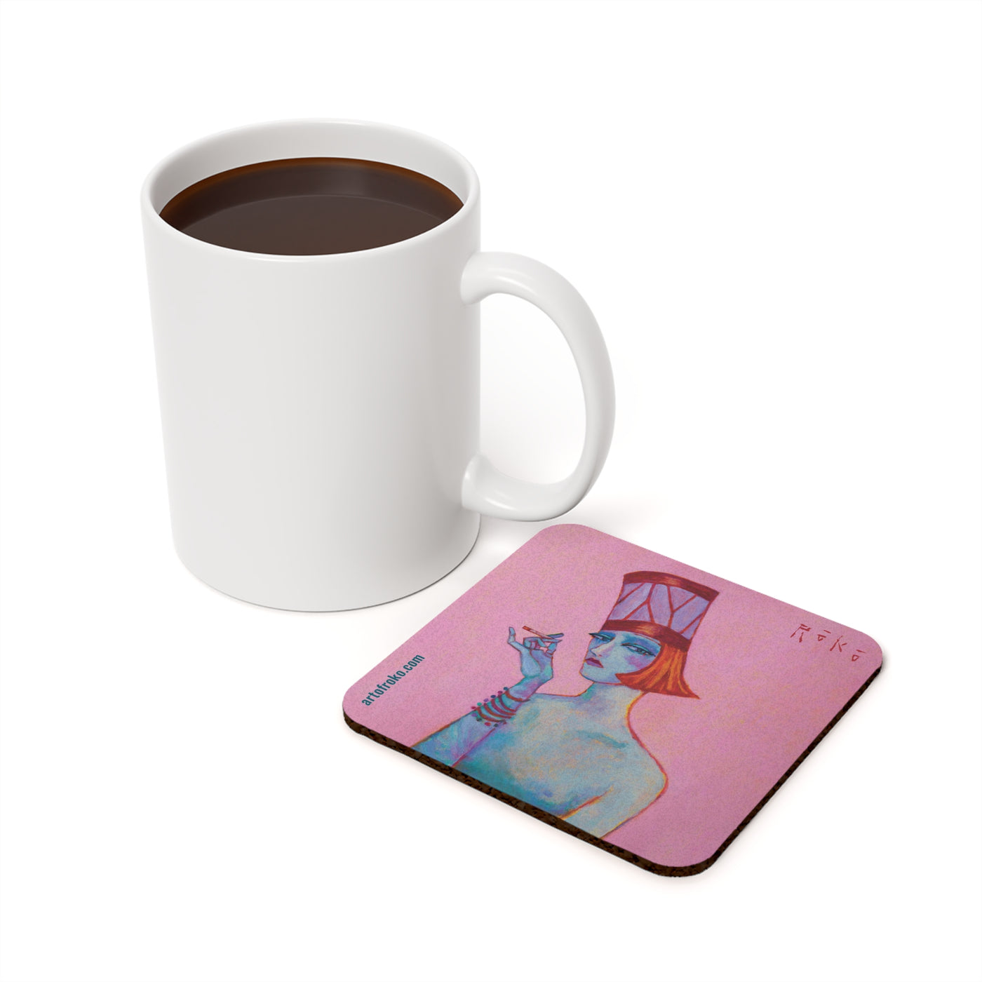 "Showstopper" by Tony Roko Cork Back Coaster