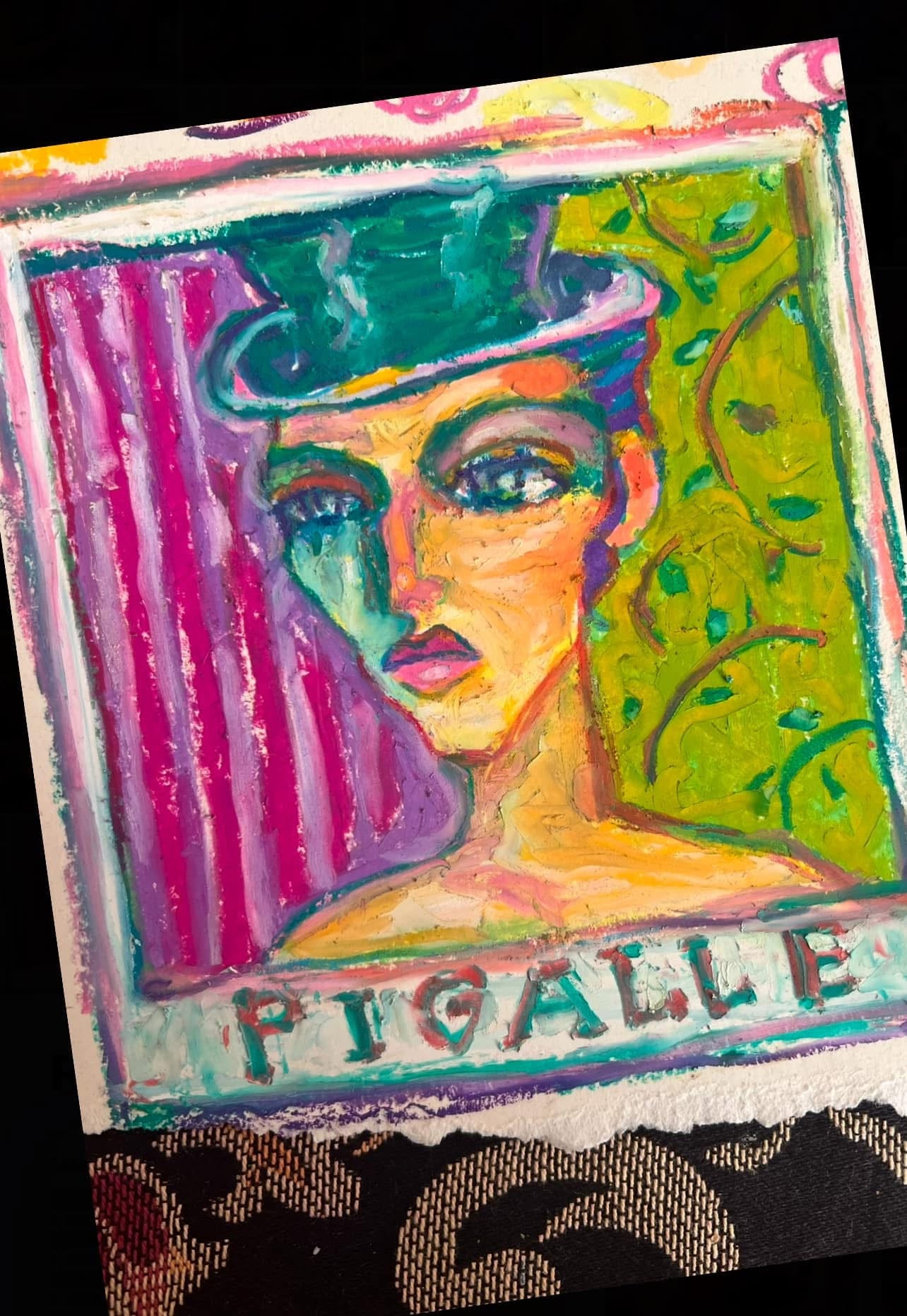 Pigalle (Original Oil Pastel Rendering)